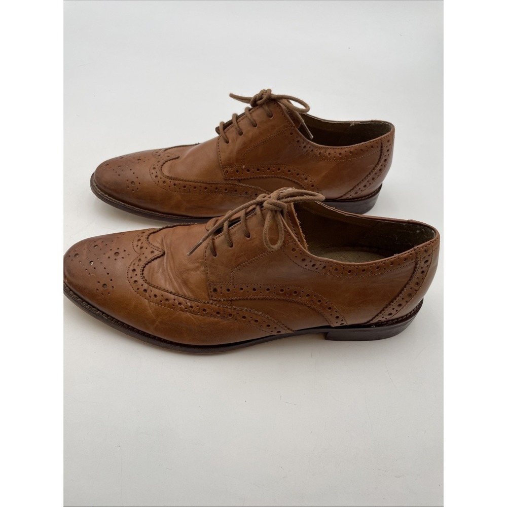 Vtg Florsheim Mens Sz 10.5 D Montinaro Wingtip Oxford Brown Leather Shoes 11737